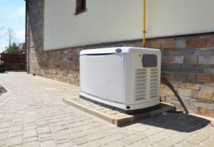 Backup generator for a building