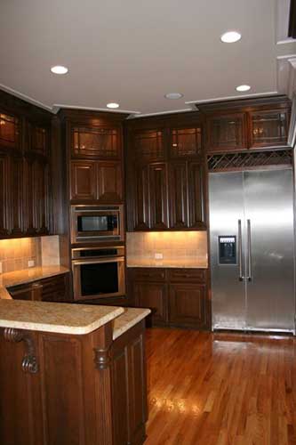 kitchen with recessed lighting