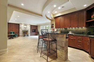 The luxury modular kitchen with wooden finished at Frederick, MD