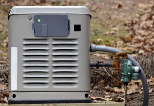 The residential electrical Generator running in outside at Frederick, MD