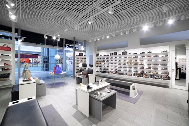 A retail space with a collection of shoes and bags available for purchase in Frederick, MD
