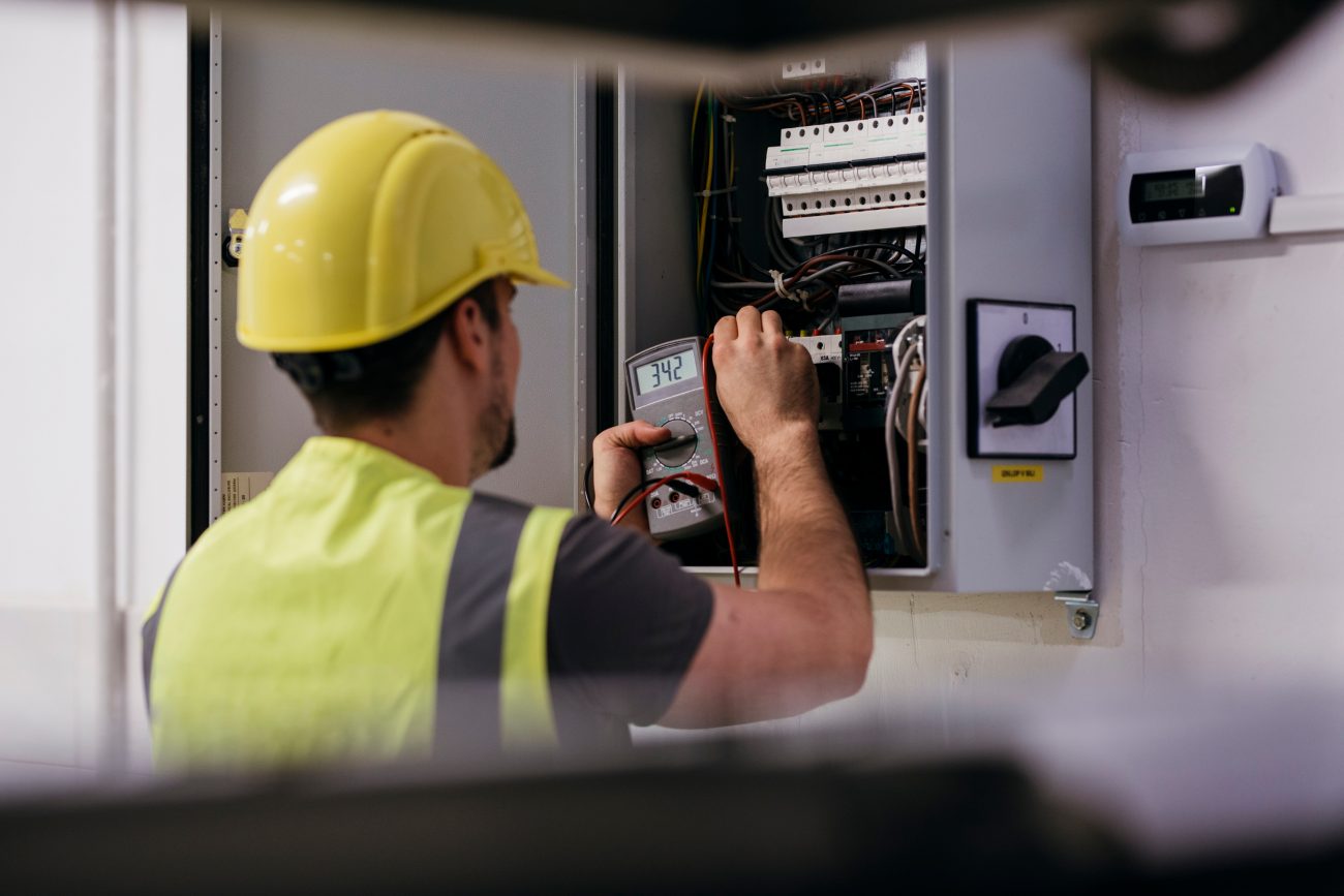 A Technician is performing Electric Inspection Services at a Residential House in Frederick, MD